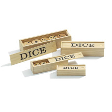 Wooden Dice  in box 25 mm