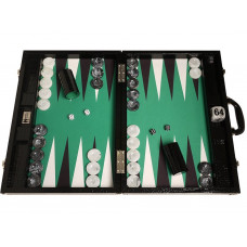 Backgammon Set Proffs XL Wycliffe Brothers in Black-green