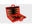 Backgammon set Elegant XL Genuine Leather in Red (4087)