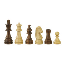 Wooden Chess Pieces hand-carved Titus KH 78 mm