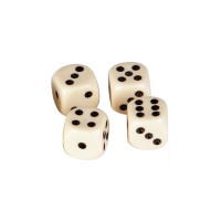 Set of 4 Standard Dice  for dice games 10 mm