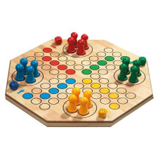 Ludo Game Hexagon XL Made of Hevea-wood (3305)
