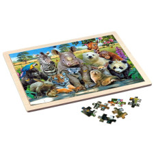 Puzzle Wooden 48 pcs - Exotic Wildlife (9000)
